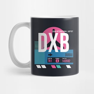 Dubai (DXB) Airport Code Baggage Tag Mug